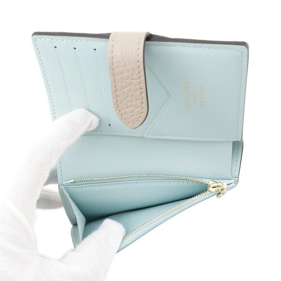 LOUIS VUITTON LV Vertical Wallet Compact Taurillon Leather Galet M82198 - Picture 6 of 9